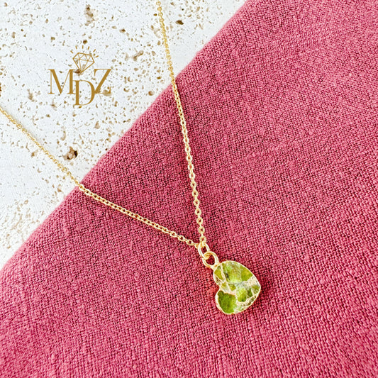 Minimalist Heart Mojave Turquoise Necklace - Green