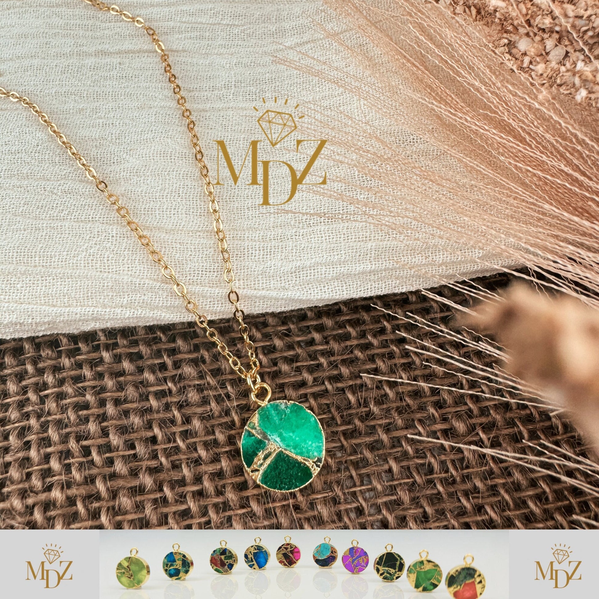 Round Mojave Turquoise Necklace