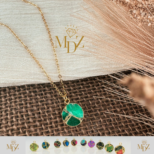 Round Mojave Turquoise Necklace