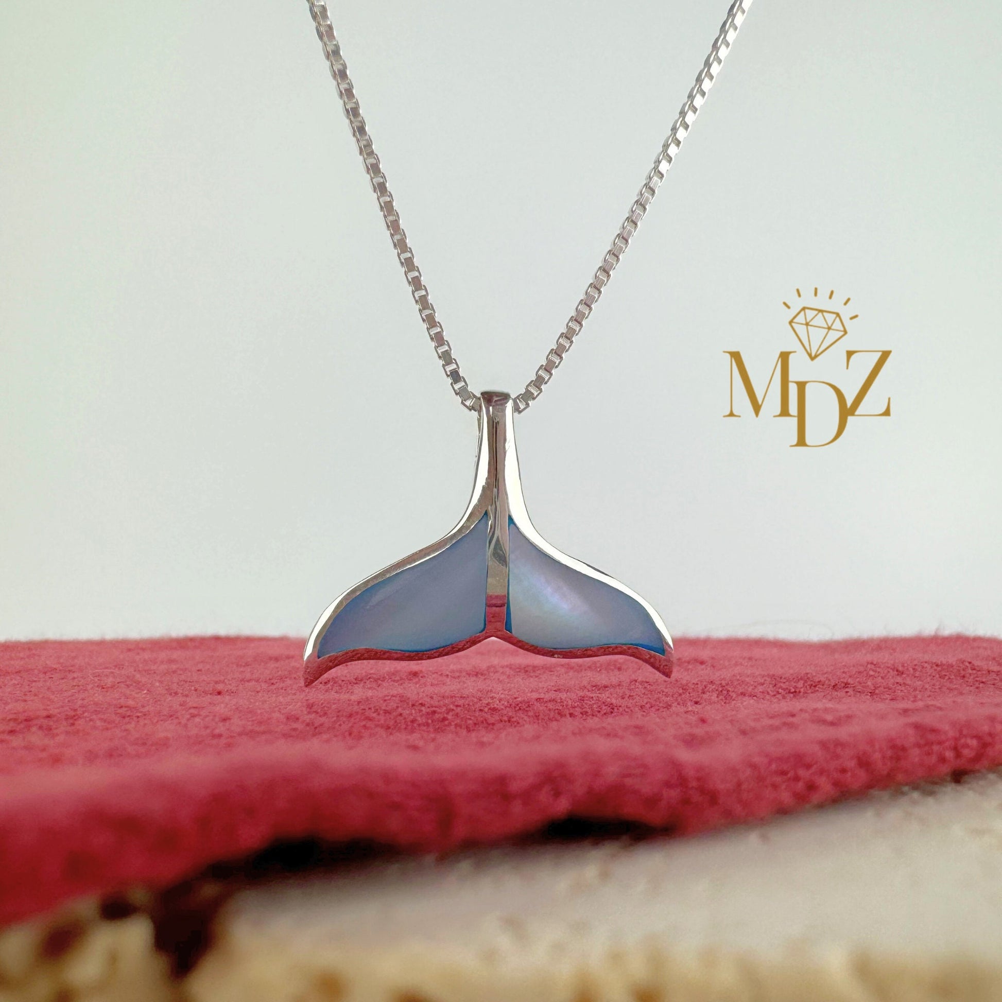 Blue Whale Tail Necklace