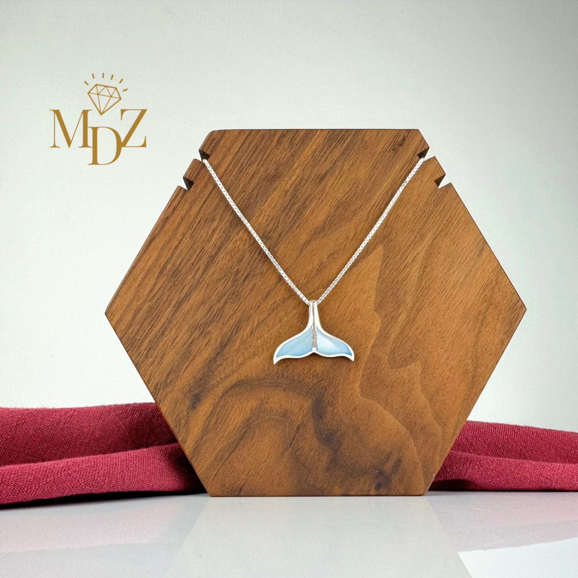 Blue Whale Tail Necklace