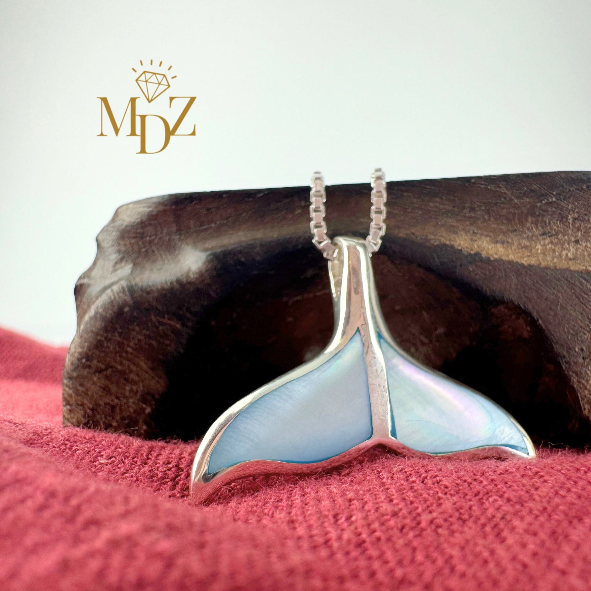 Blue Whale Tail Necklace