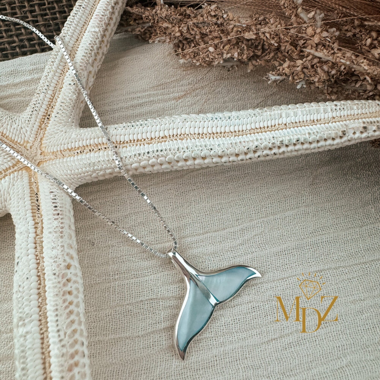Blue Whale Tail Necklace