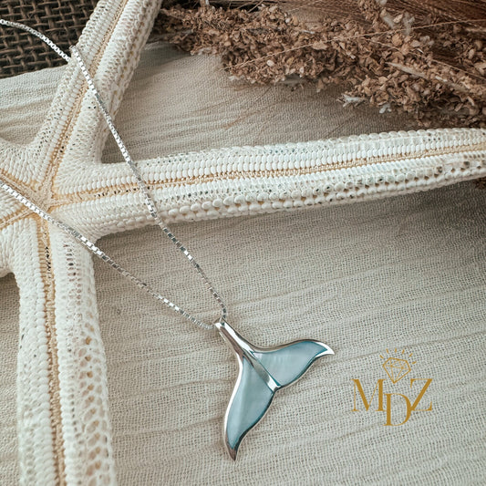 Blue Whale Tail Necklace