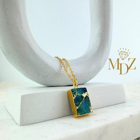 Rectangle Mojave Turquoise Necklace