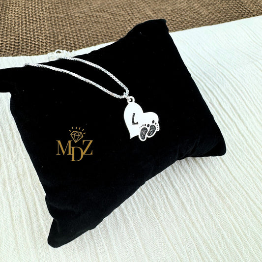 New Mom Necklace with Child Initial