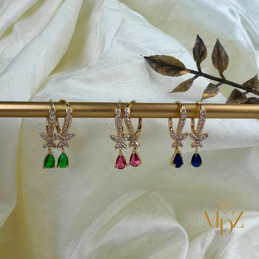 huggie hoops drop earrings