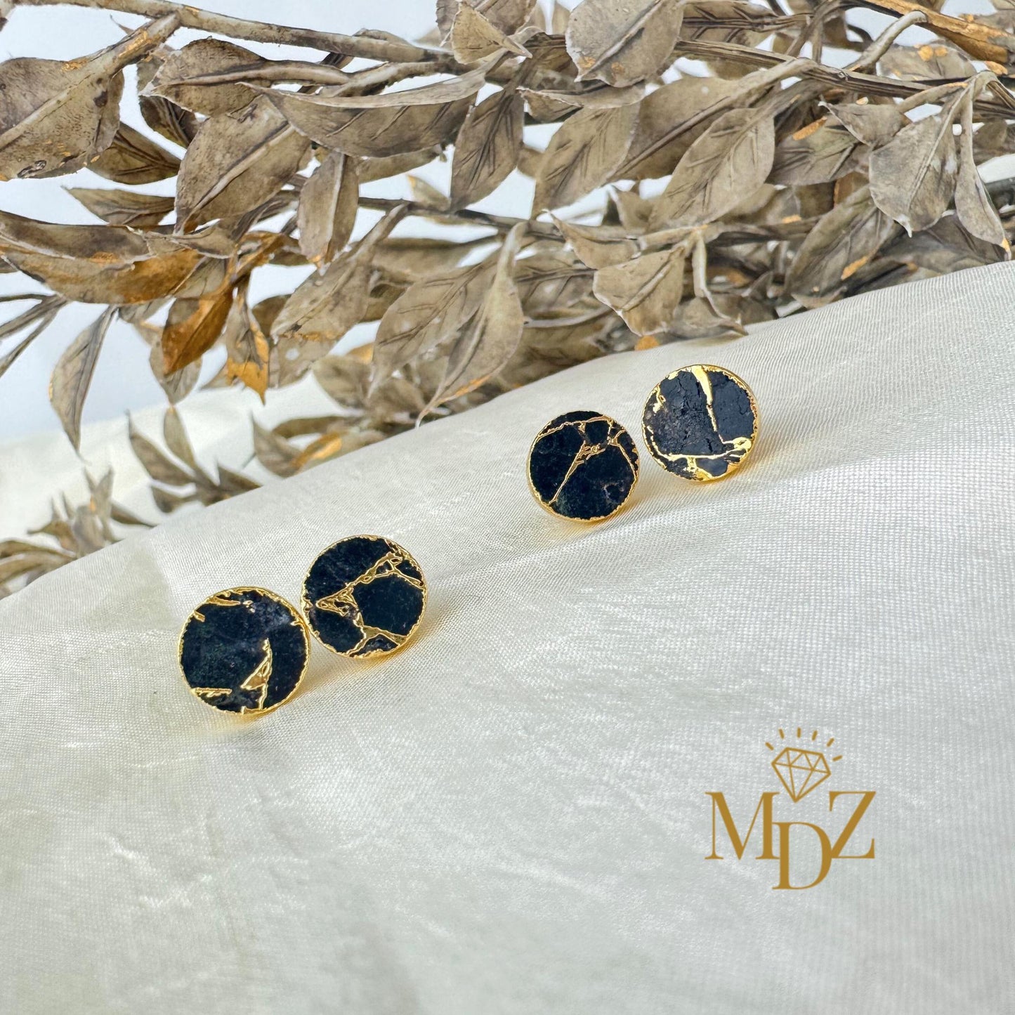 Minimalist Black Stud Earrings