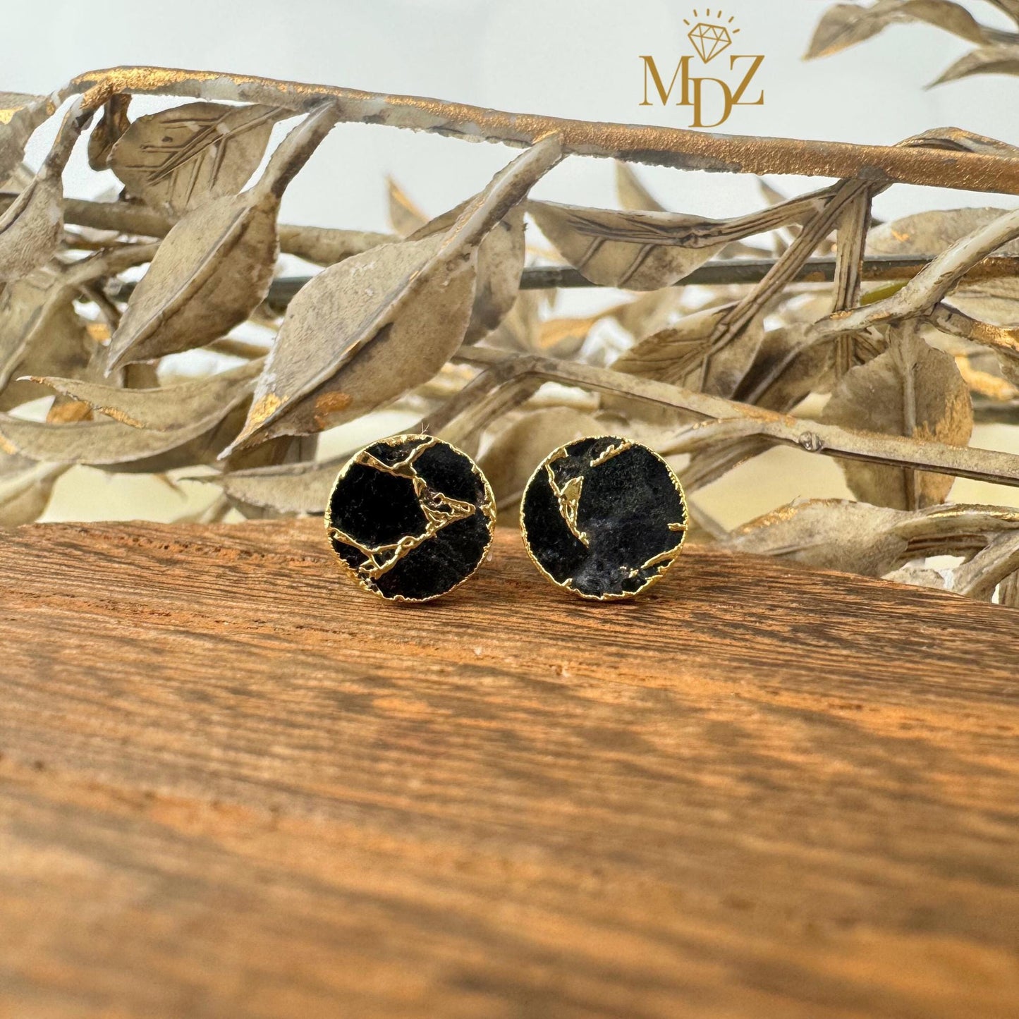 Minimalist Black Stud Earrings