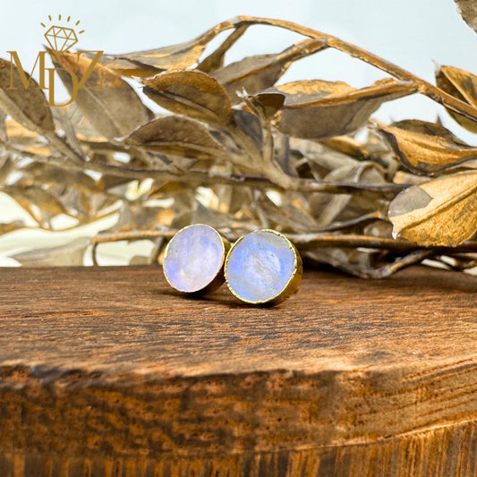 Natural Moonstone Stud Earrings
