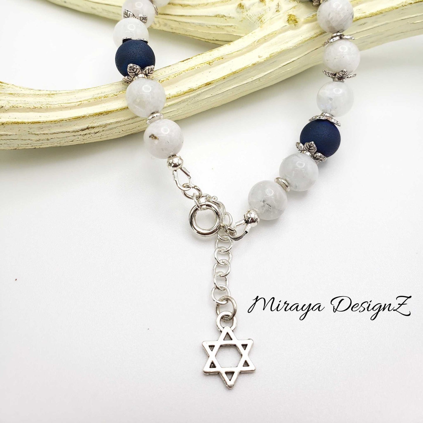 Moonstone Bead Bracelet