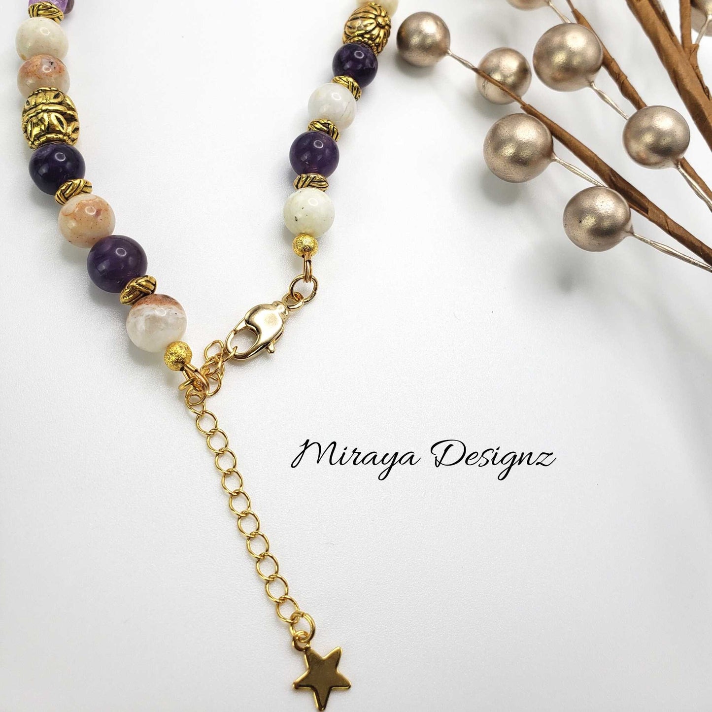 Amethyst and Opal Necklace