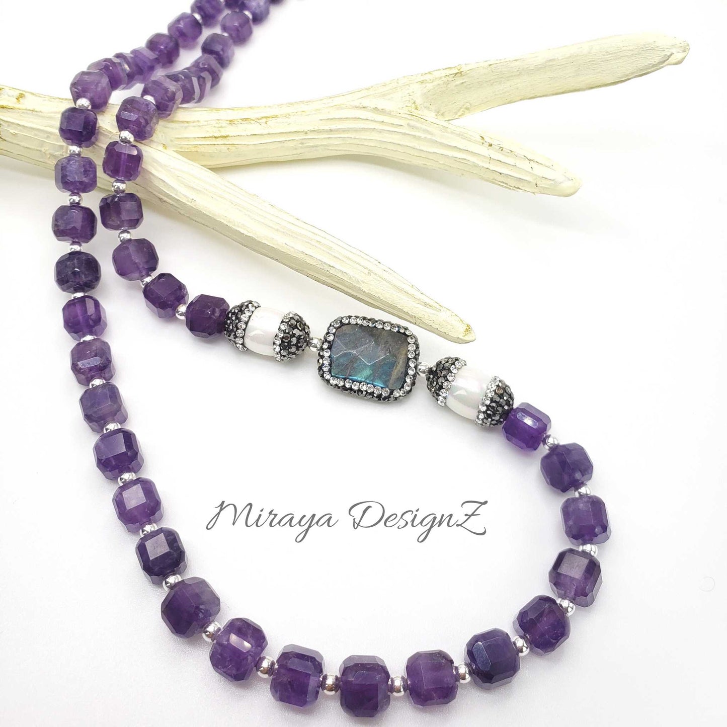 Amethyst Bead Necklace