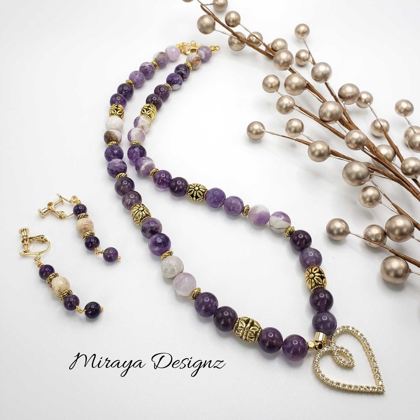 Amethyst Beads Necklace