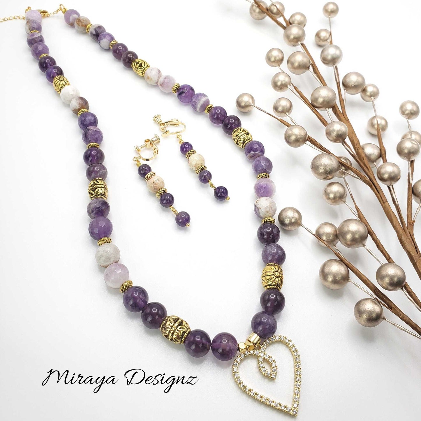 Amethyst Beads Necklace