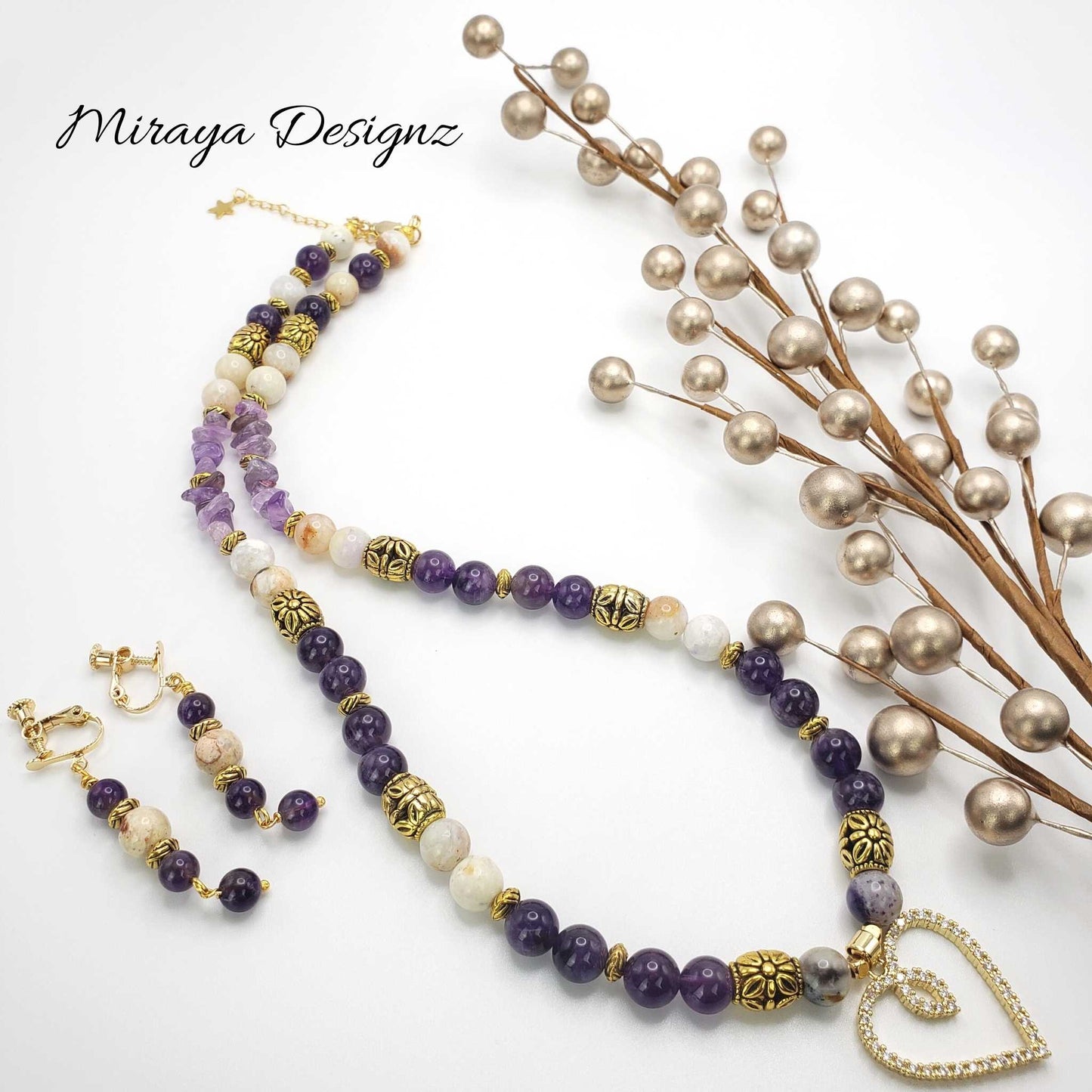 Amethyst and Opal Necklace