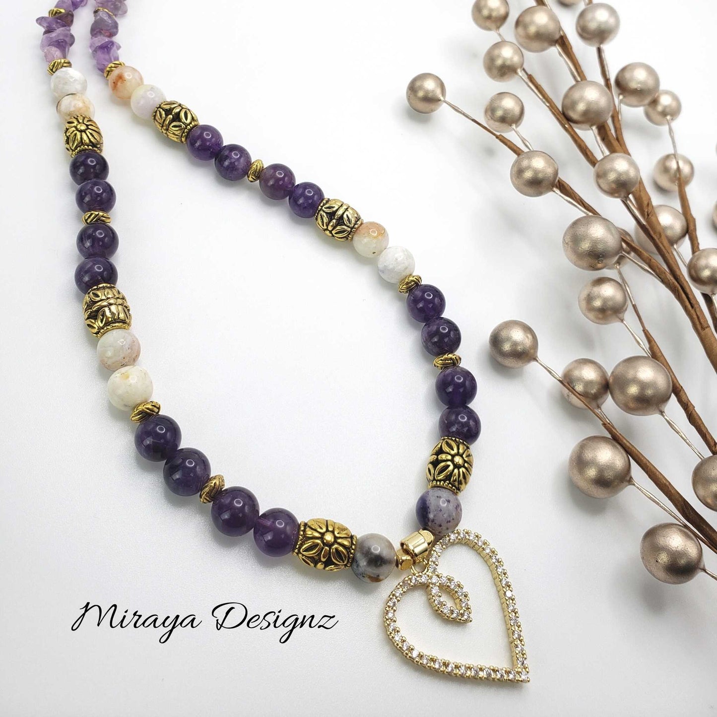 Amethyst and Opal Necklace