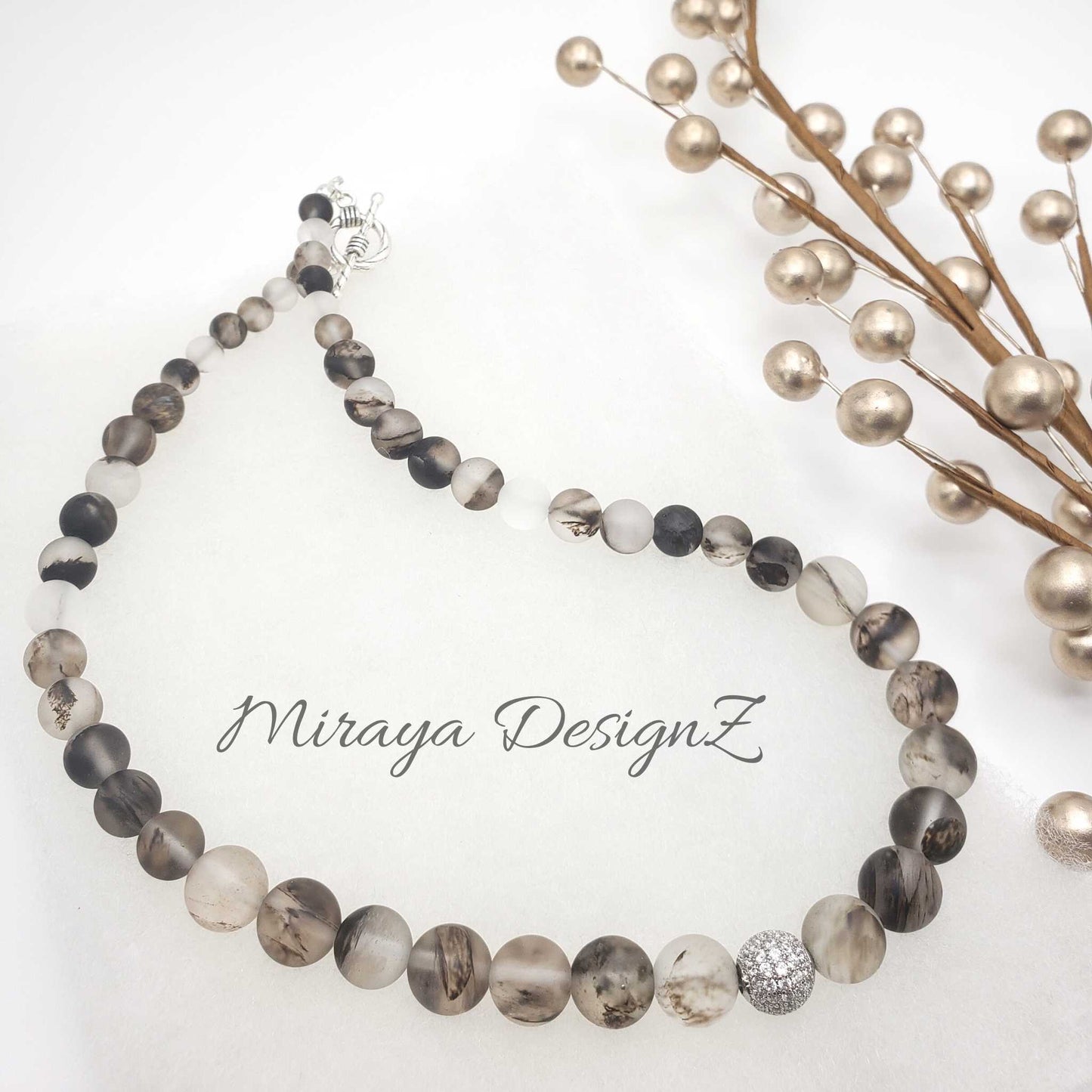 Black Rutilated Quartz Necklace