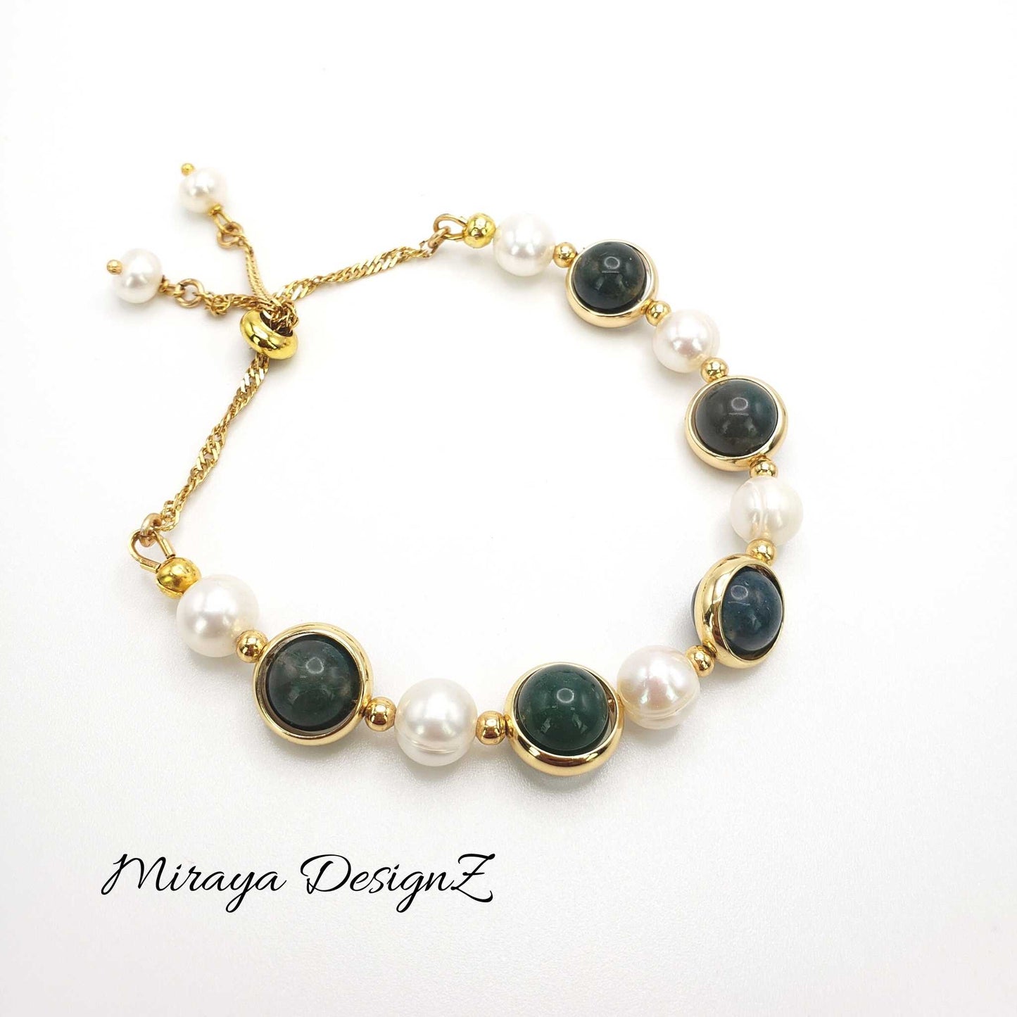 Green Moss Agate Bracelet