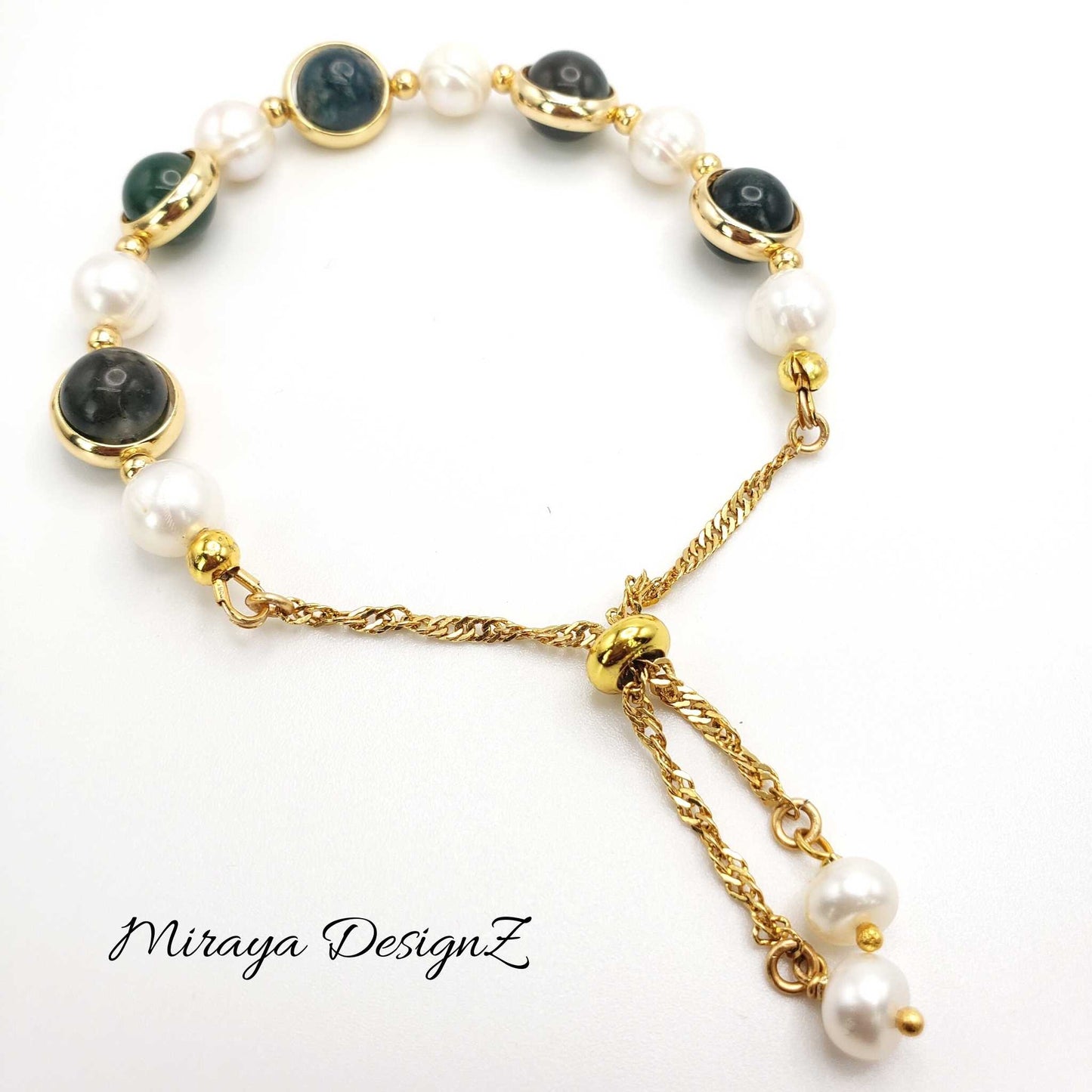 Green Moss Agate Bracelet