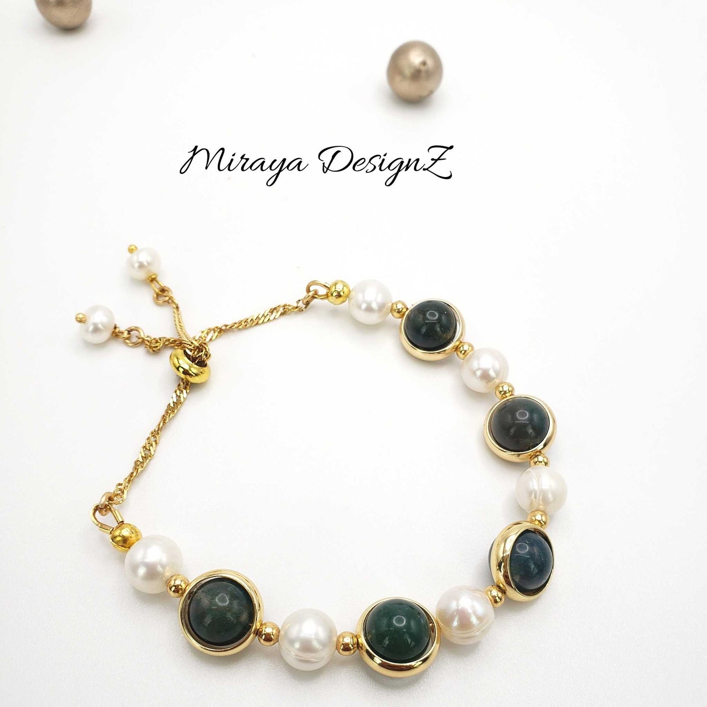 Green Moss Agate Bracelet