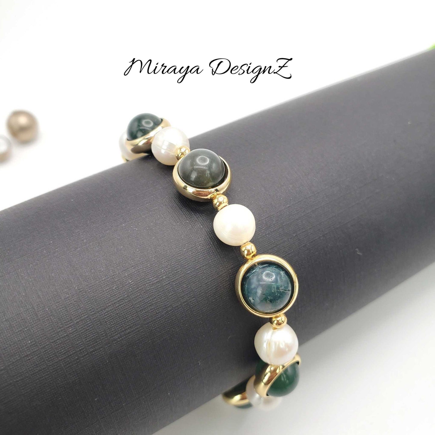 Green Moss Agate Bracelet