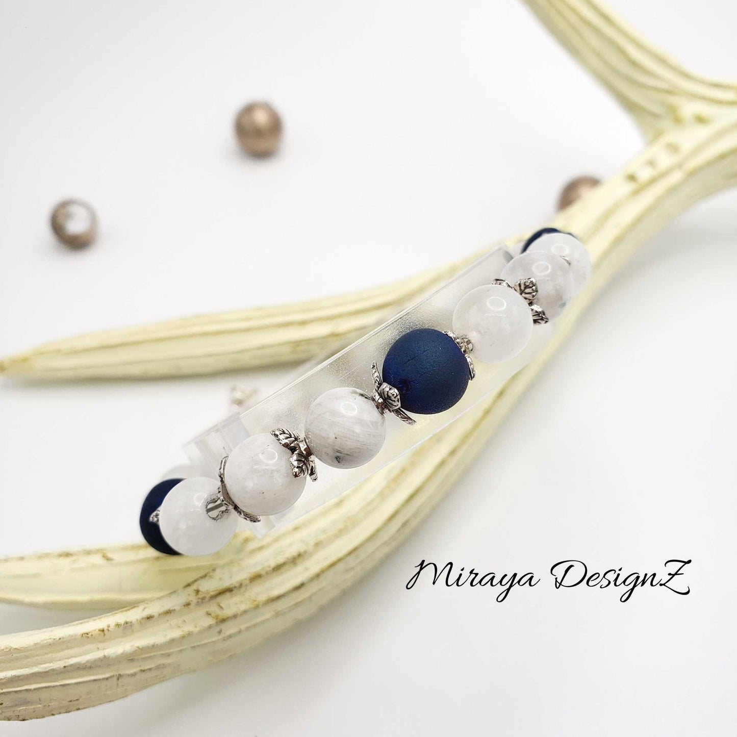 Moonstone Bead Bracelet