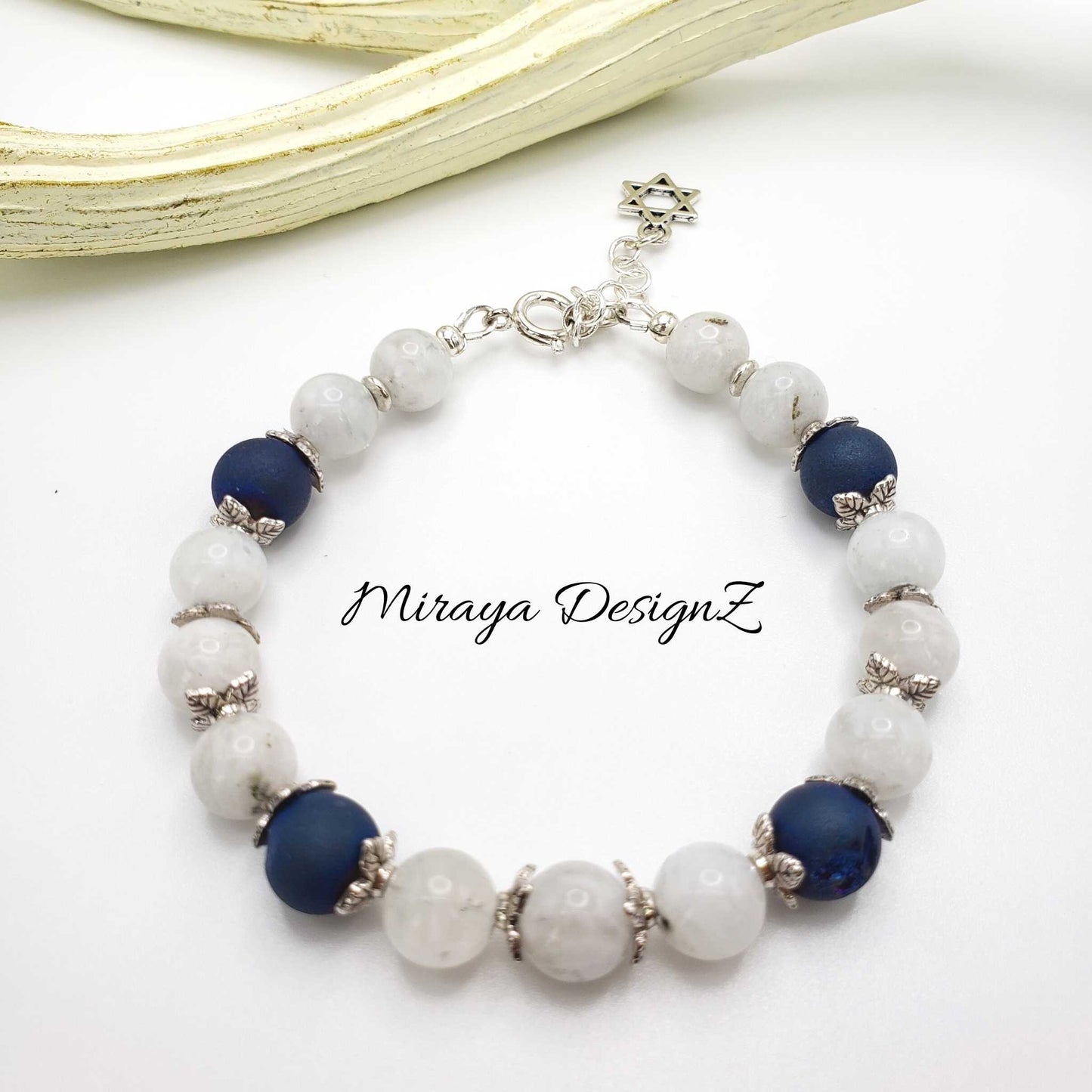Moonstone Bead Bracelet