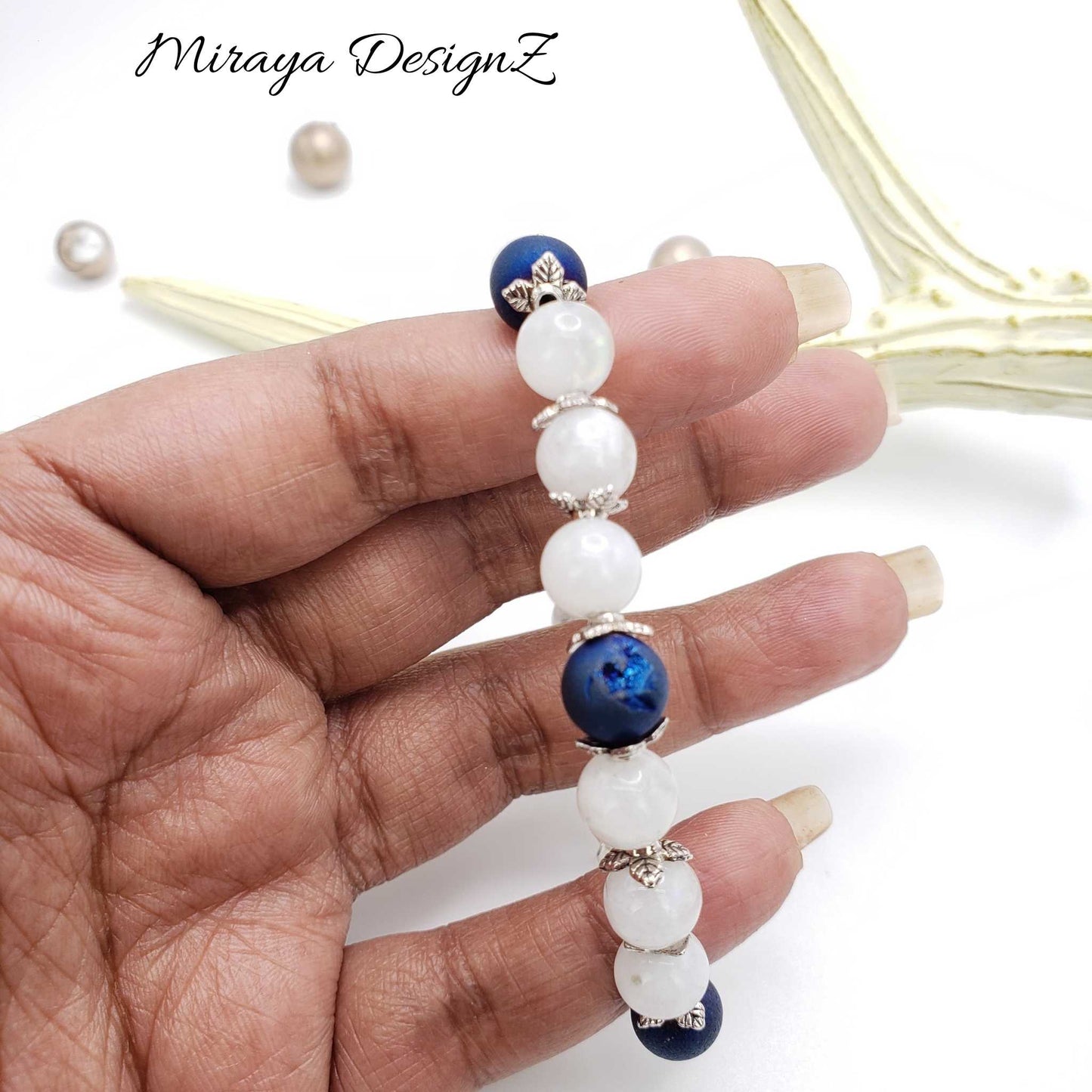 Moonstone Bead Bracelet