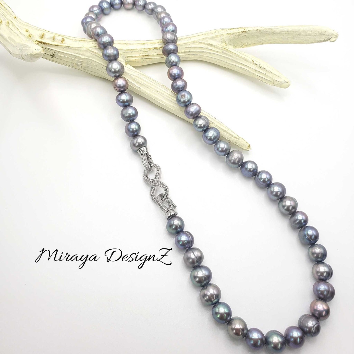 Silver Gray Pearl Necklace
