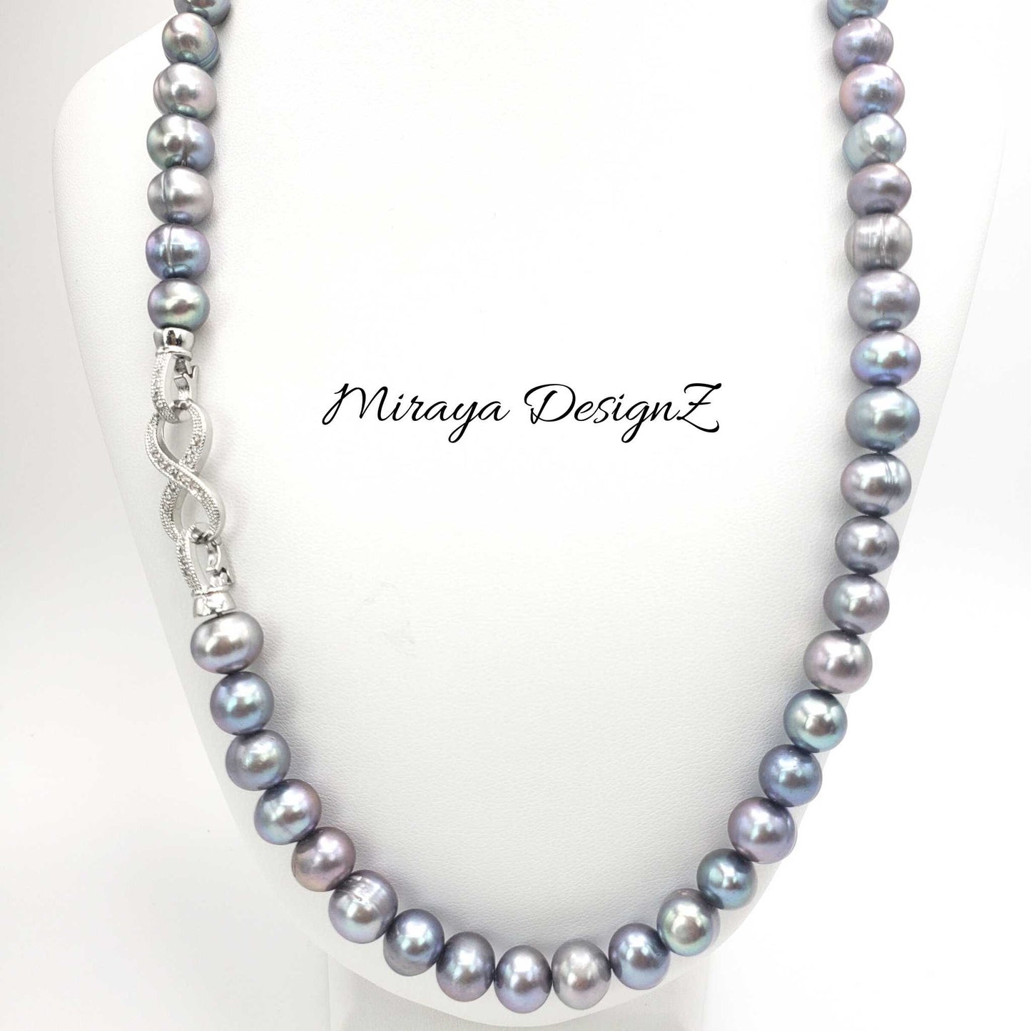 Silver Gray Pearl Necklace