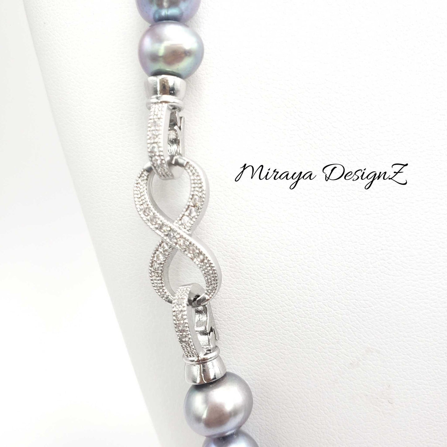 Silver Gray Pearl Necklace