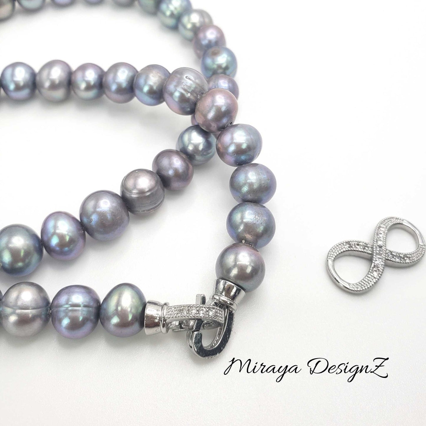 Silver Gray Pearl Necklace