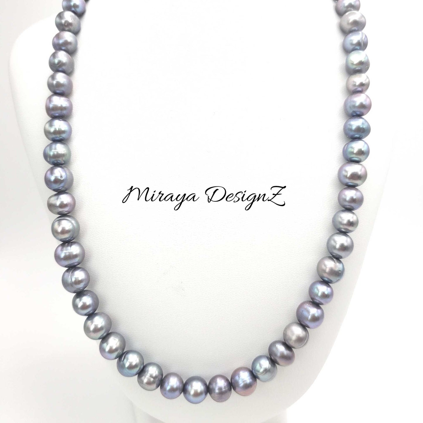 Silver Gray Pearl Necklace