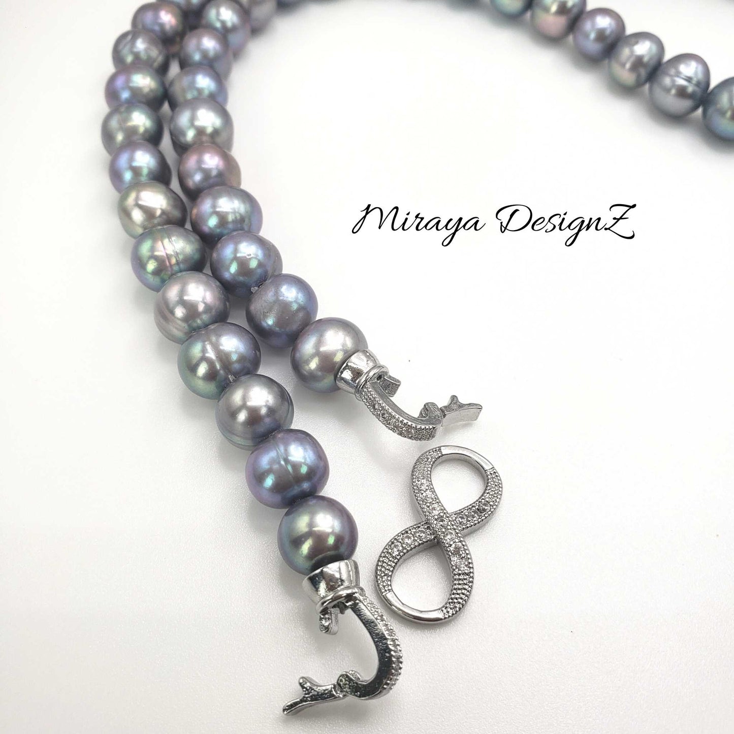 Silver Gray Pearl Necklace