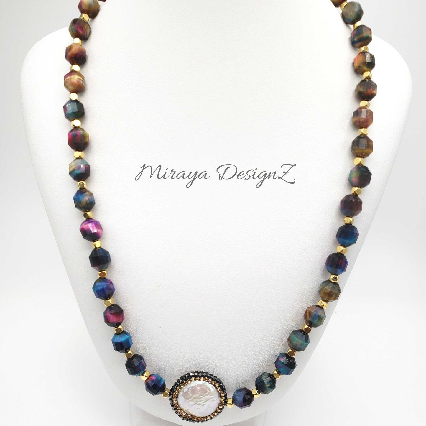 Blue Tiger Eye Necklace