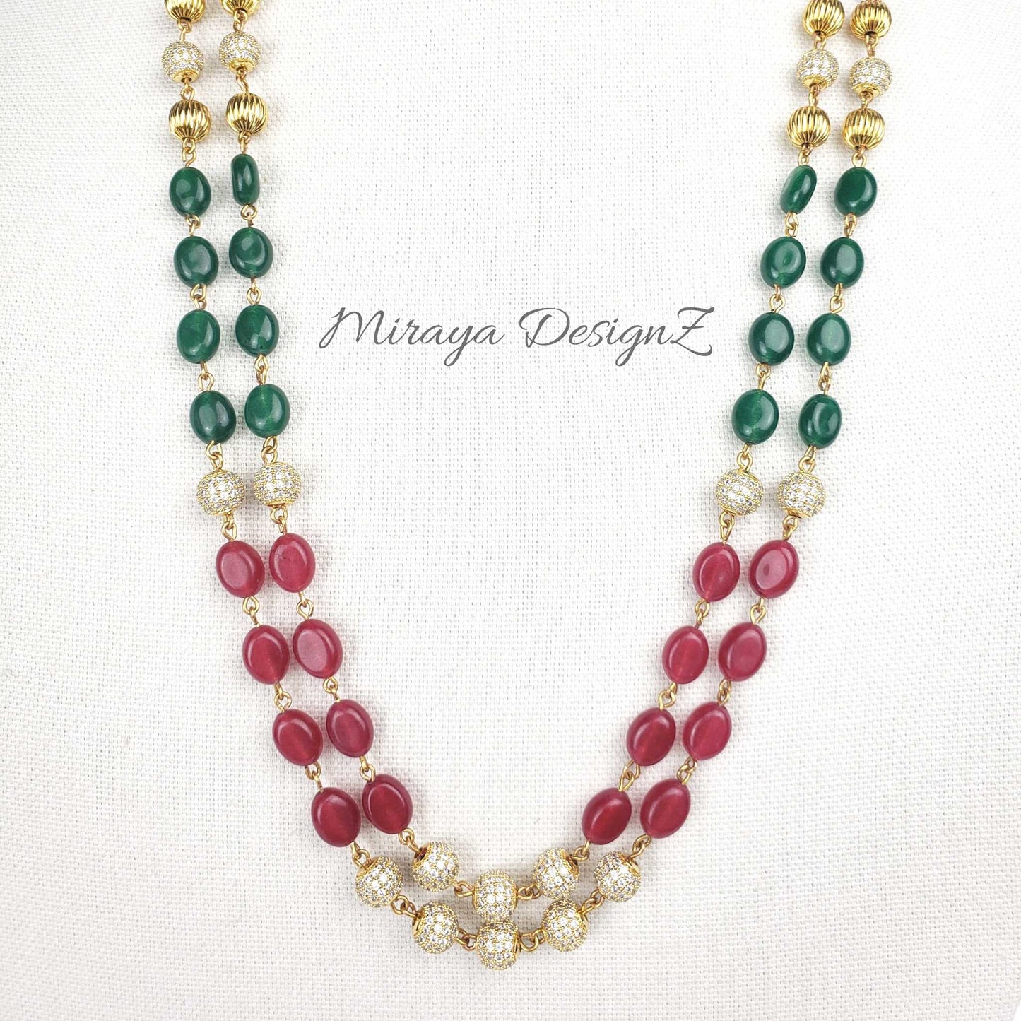 Two Strand Ruby and Emerald