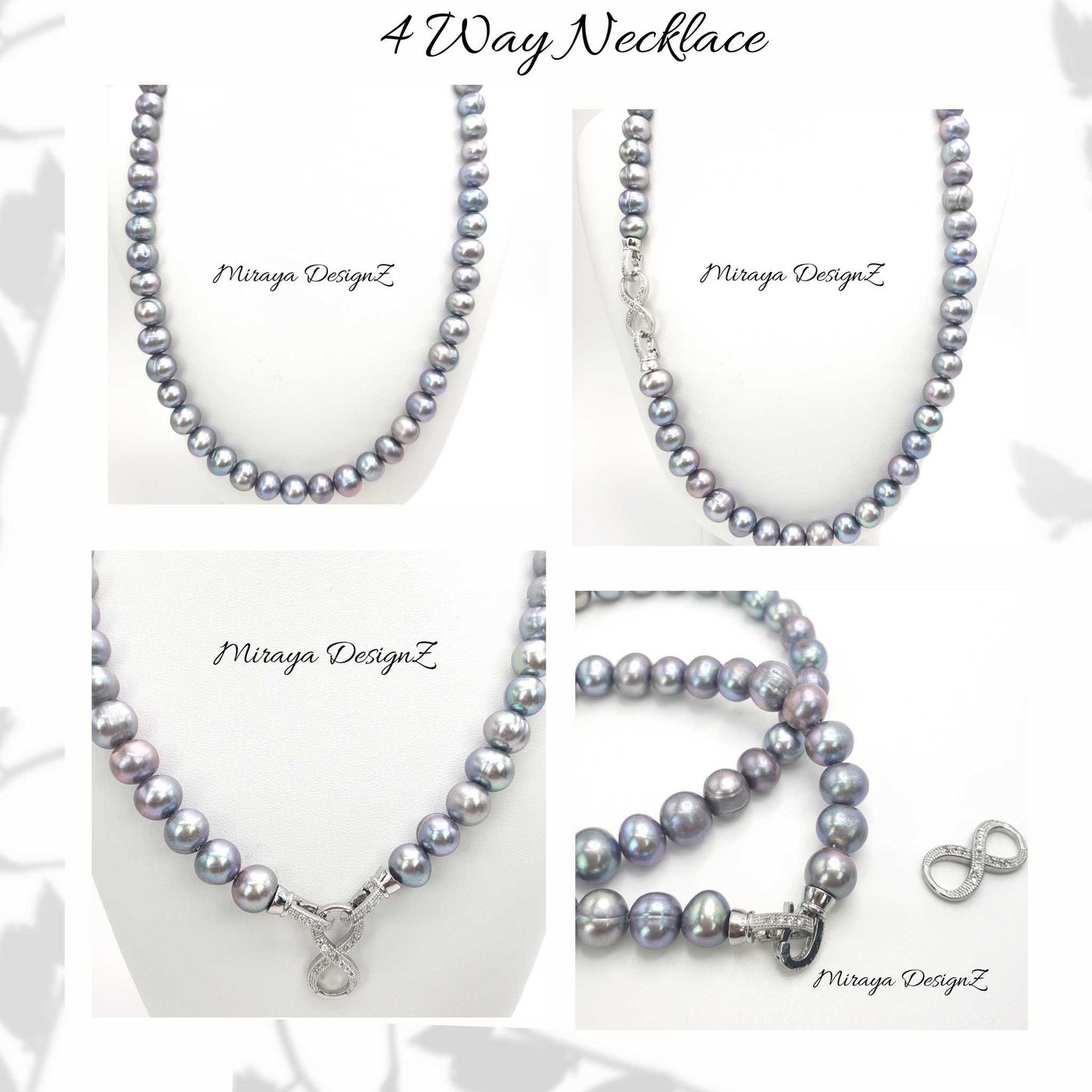 Silver Gray Pearl Necklace