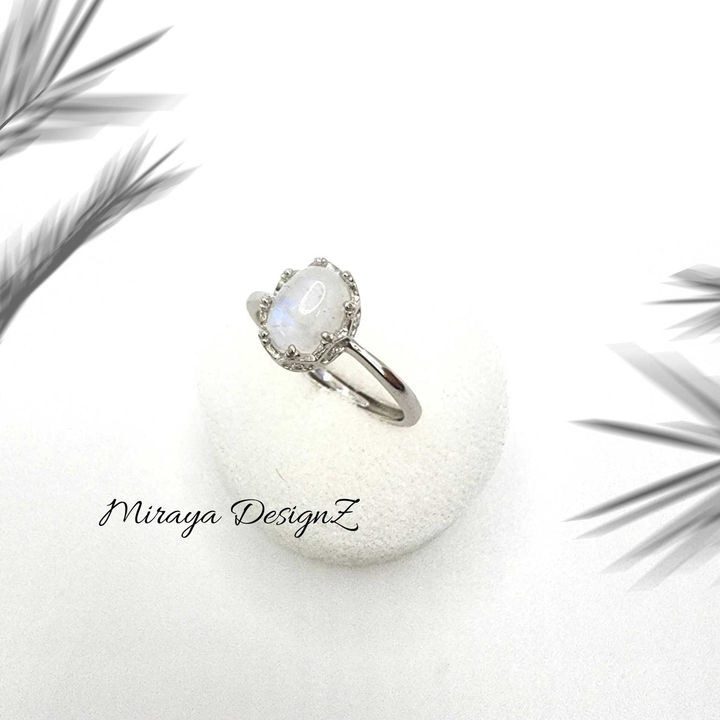 Oval Moonstone Ring