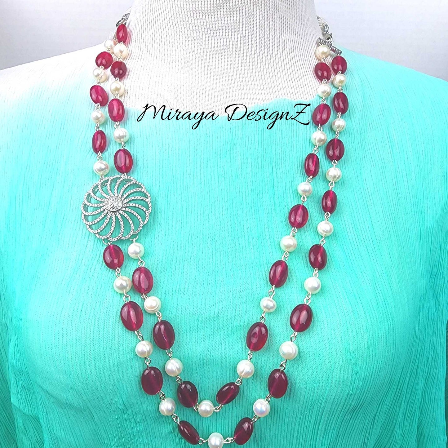 double-strand-red-jade-necklace