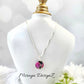 Pink & Black Oyster Turquoise Necklace - Round