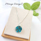 Blue Oyster Turquoise Necklace - Round