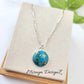 Blue Oyster Turquoise Necklace - Round