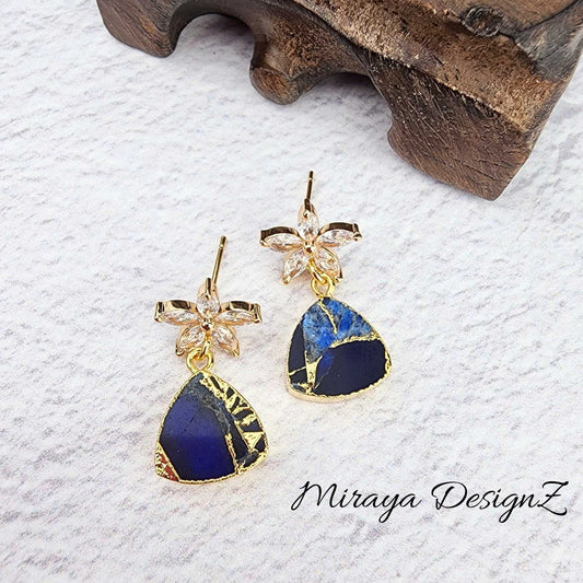Mojave Turquoise Earring - Blue Triangle