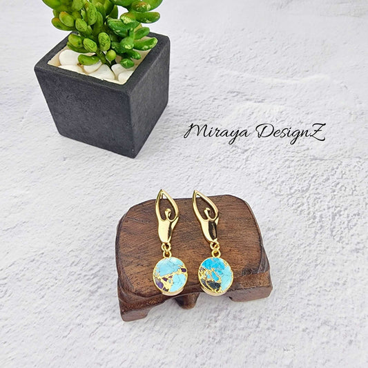Mojave Turquoise Earring - Round Turquoise