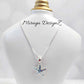 Blue Mother of Pearl Shell Starfish Necklace