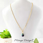 Minimalist Teardrop Necklace - Purple Turquoise