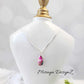 Mixed Pink Oyster Turquoise Necklace - Teardrop