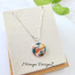 Blue & Orange Oyster Turquoise Necklace - Round
