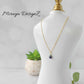 Minimalist Teardrop Necklace - Purple Turquoise